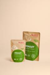 Poulet alimentation humide pour chiens en 2 tailles de pouch